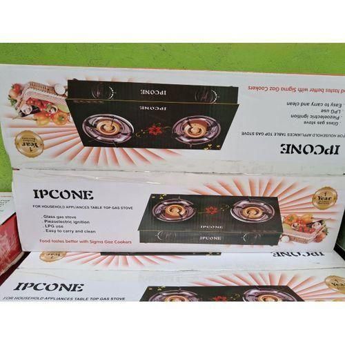 IPCONE 2 Burner - Glass Top And Gas Stove Double Burner + Free Delivery To Your Doorstep Today ? enjoy easy COOKING WITH OUR NEW MODEL EASY TO CLEAN