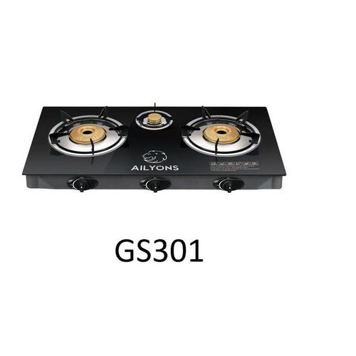 AILYONS GS-301 Infrared Tabletop Gas Cookers 3 Burner Glass Top Gas Stove + FREE 1 YEAR WARRANTY + FREE DELIVERY TODAY