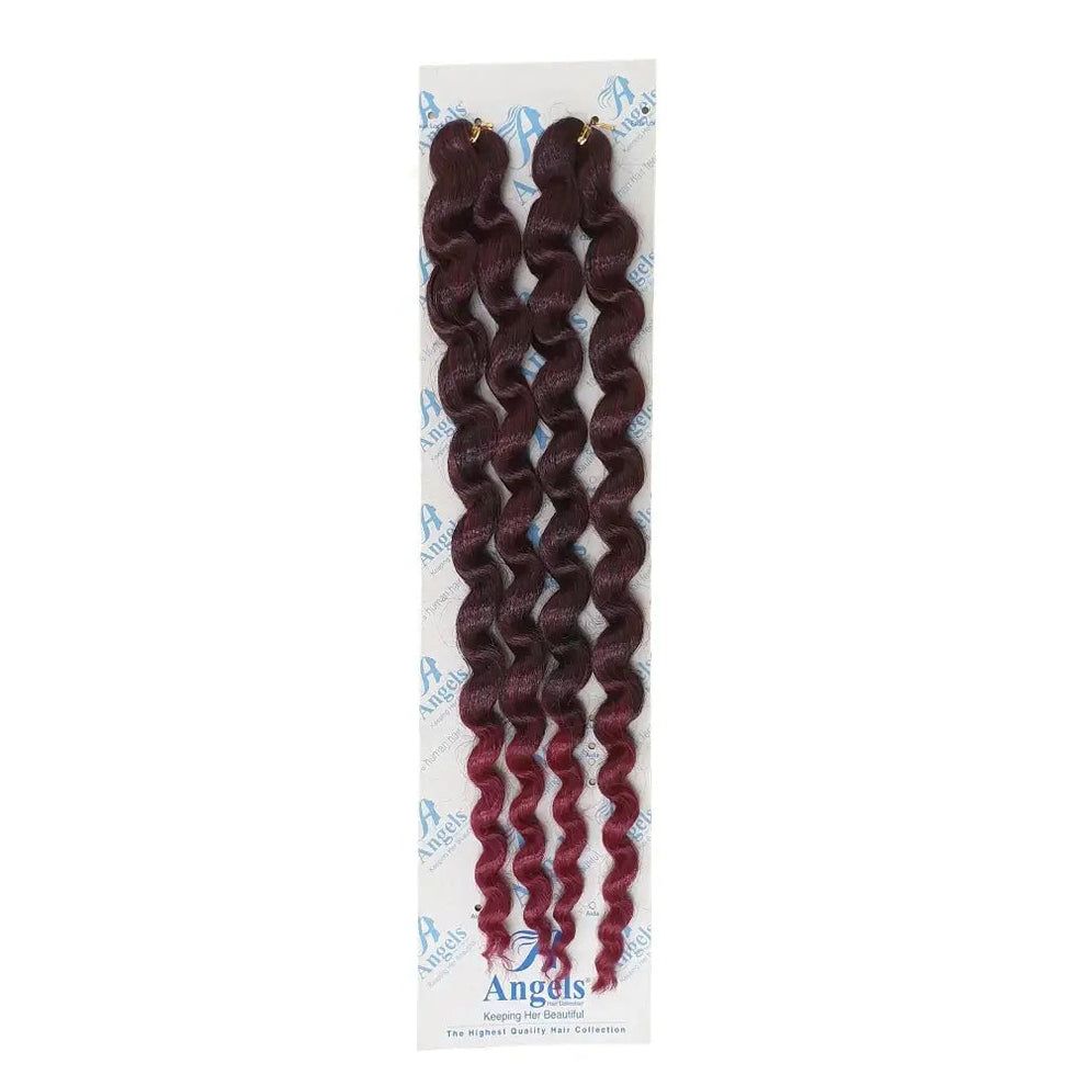 Spanish Bulk Long Colour 1/900 - Black / Burgundy.Transform your look with the luxurious Angels Spanish Long braiding hair in the stunning Colour #1/900, a sophisticated blend of black and burgundy. T
