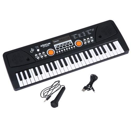 🥭Bigfun 49 Keys USB Electronic Organ Kids Electric Piano with microphone🍂 It helps develop kids' interests in music and cultivate their imaginations. Portable and lightweight, it's suitable for play
