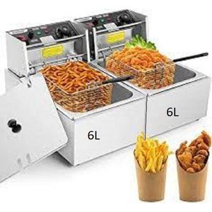 Nunix Commercial 6L+6L Large Double Stainless Steel Deep Fryer.cost effective for commercial purposes
Energy saver
Electrical
Well maintenance
Durable
6L + 6L Large
Stainless steel deep frye
