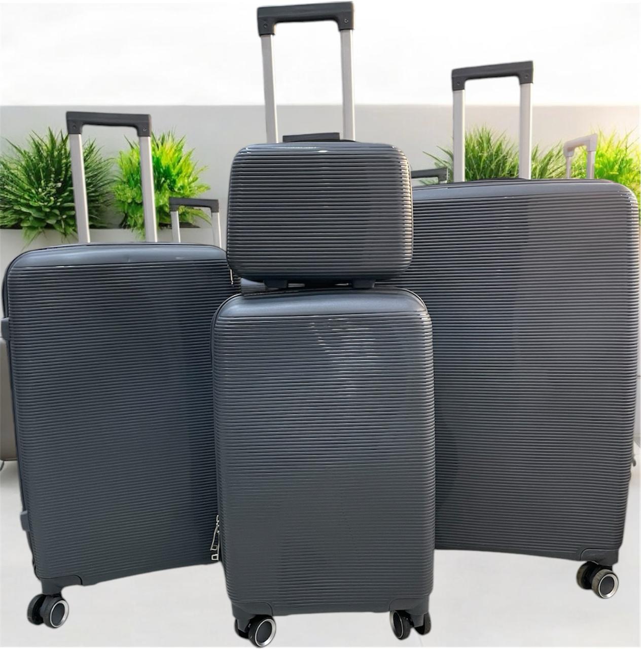 🥭🥭28 INCH 4 IN 1 UNBREAKBLE LAXURIOUS RUBBER SUITCASE BRIEFCASE TRAVEL BAG🪄🌱Made of brand new extra-thick PC+ABS RUBBER materials for hard-shell, which make the luggage more durable