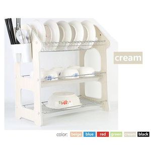 🤑🎀Nunix Dishrack 3 Layer Wooden With Removable Plastic Drip Tray.🤑High quality 3-tier stylish stainless steel dish rack. Have a detachable plastic drainer and additional side glass and spoon holder