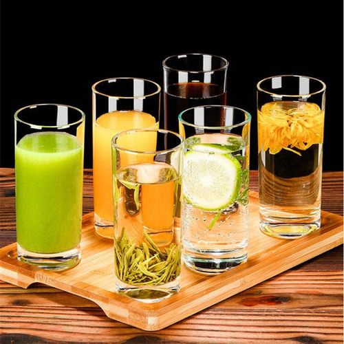 🤮🤑6 Pieces Water/Juice Tall Boy Long Iced Glasses🤑🎀Beautiful dinner drinks glasses 
Set of 6 pcs
Easy to clean
Microwave safe
Perfect for gifting for any season