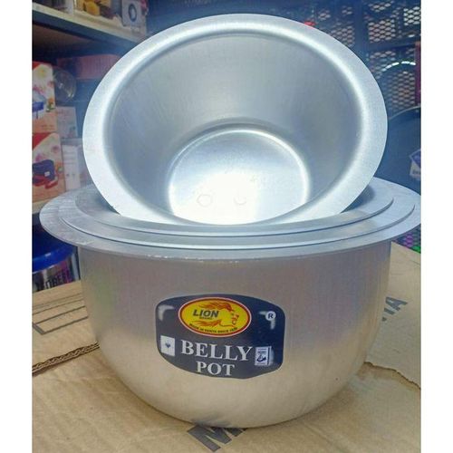 🤑🎀4pcs Stainless Aluminum Sufuria Cooking Pots🤑Stainless aluminum offers Excellent cooking performance. 
Ideal for open charcoal jiko or firewood cooking.
Durable and easy to clean
easy to wash