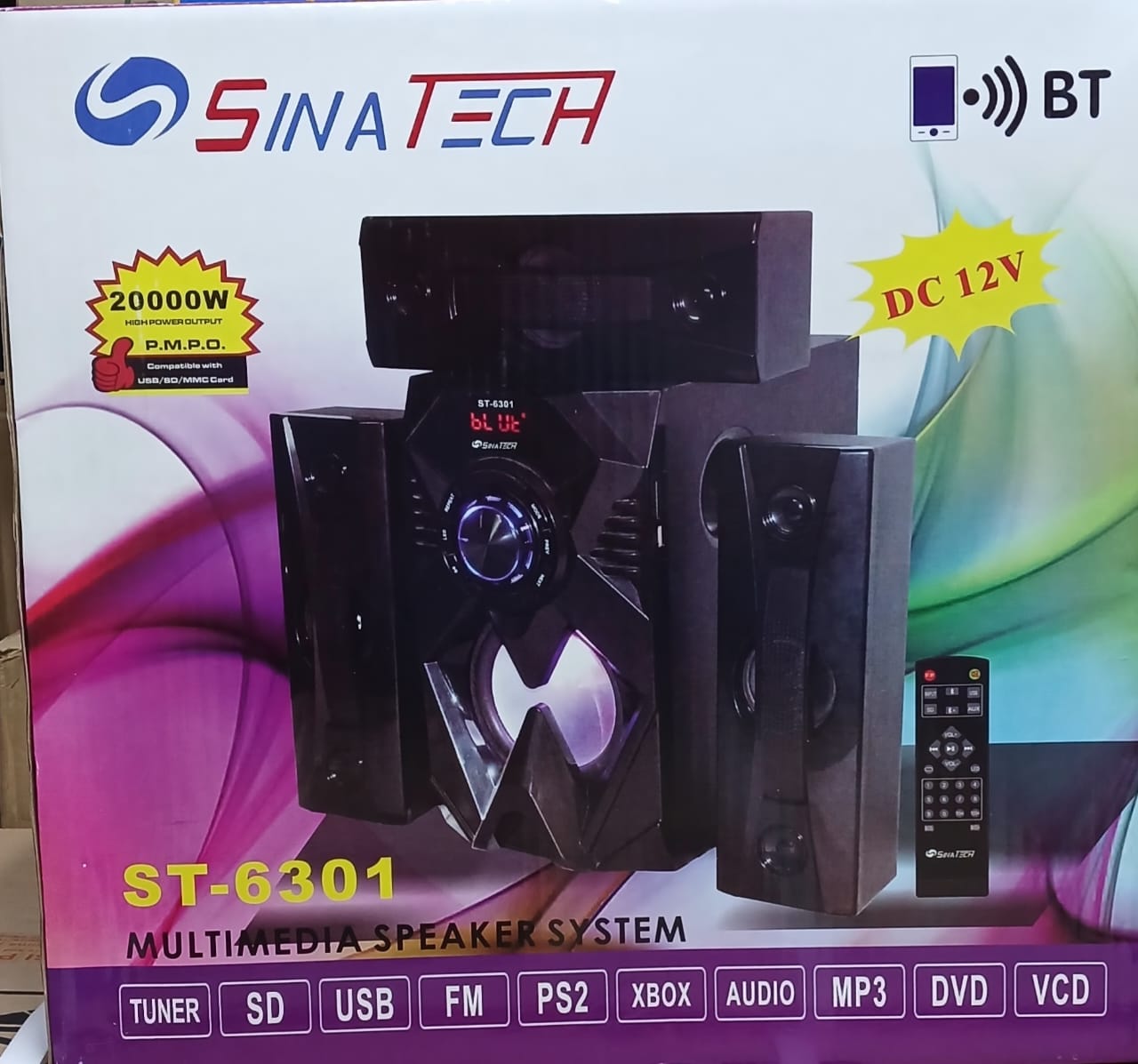 Sinatech woofer 3.1
ST-6301 MULTI MEDIA SPEAKER SYSTEM 20000W