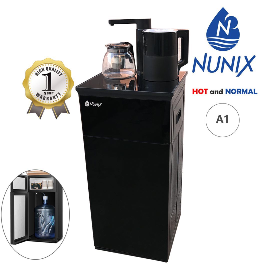 Nunix A1 Bottom Load Hot And normalWater DispenserEasy to maintain- All that is needed to maintain the dispenser is cleaning it once a week and refilling the water bottles once they are finished. This