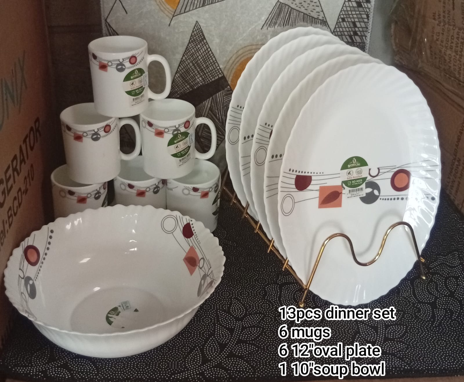 📌BREAKFAST COMBO 📌13pcs dinner set🥑.The modern kitchen needs the right kitchen utensils and appliances to create an inviting atmosphere. We brings you this perfect dinner plate with a premium quali