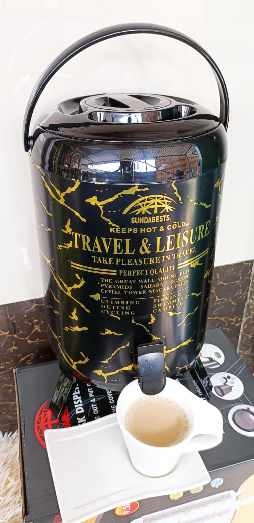 AT DISCOUNTED PRICE ✨️SUNDABESTS Stainless Steel Portable Flask Tea Urns(9.5ltrs).Capacity: 9.5L
Hygienic stainless steel Stainless steel construction
Concealed heating.
Keeps water or tea warm/ hot
H
