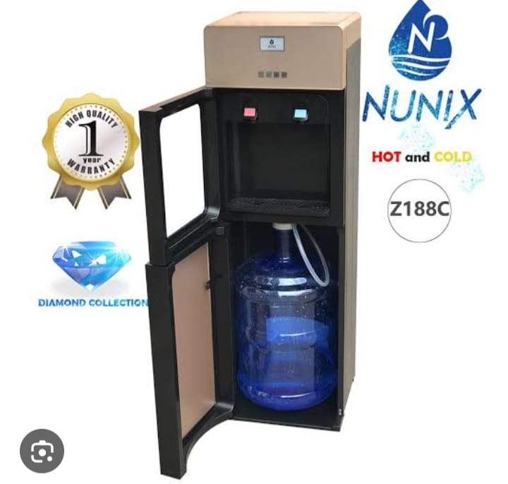 Nunix Z188C Bottom load hot and cold water dispenser.Sleek design- provides a neat, cleaner look and can blend more easily into your kitchen aesthetics
Easy to maintain- All that is needed to maintain