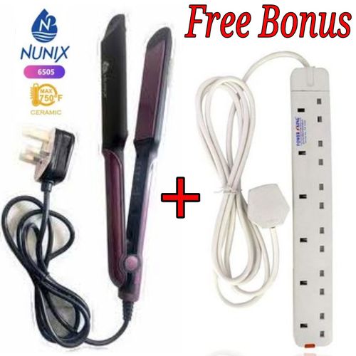 👏✌️AMAZING PRICE WITH ADDED OFFERS 👏✌️Nunix Professional Hair Straightener Flat Iron Style +6Way Extension.keep your hair styling more lasting. Four levels of temperature can be adjusted Suitable fo