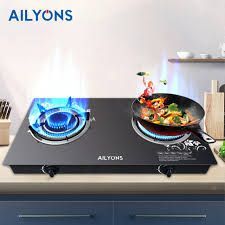 📍📌ENJOY EFFICIENT COOKING🍃🎉📍AILYONS Infrared Auto Ignition Tampered Glass Gas Stove cooker Two Burner- Saves Gas.Glass top surface Saving 30% gas Number of burners: 2 Burner for more durability A