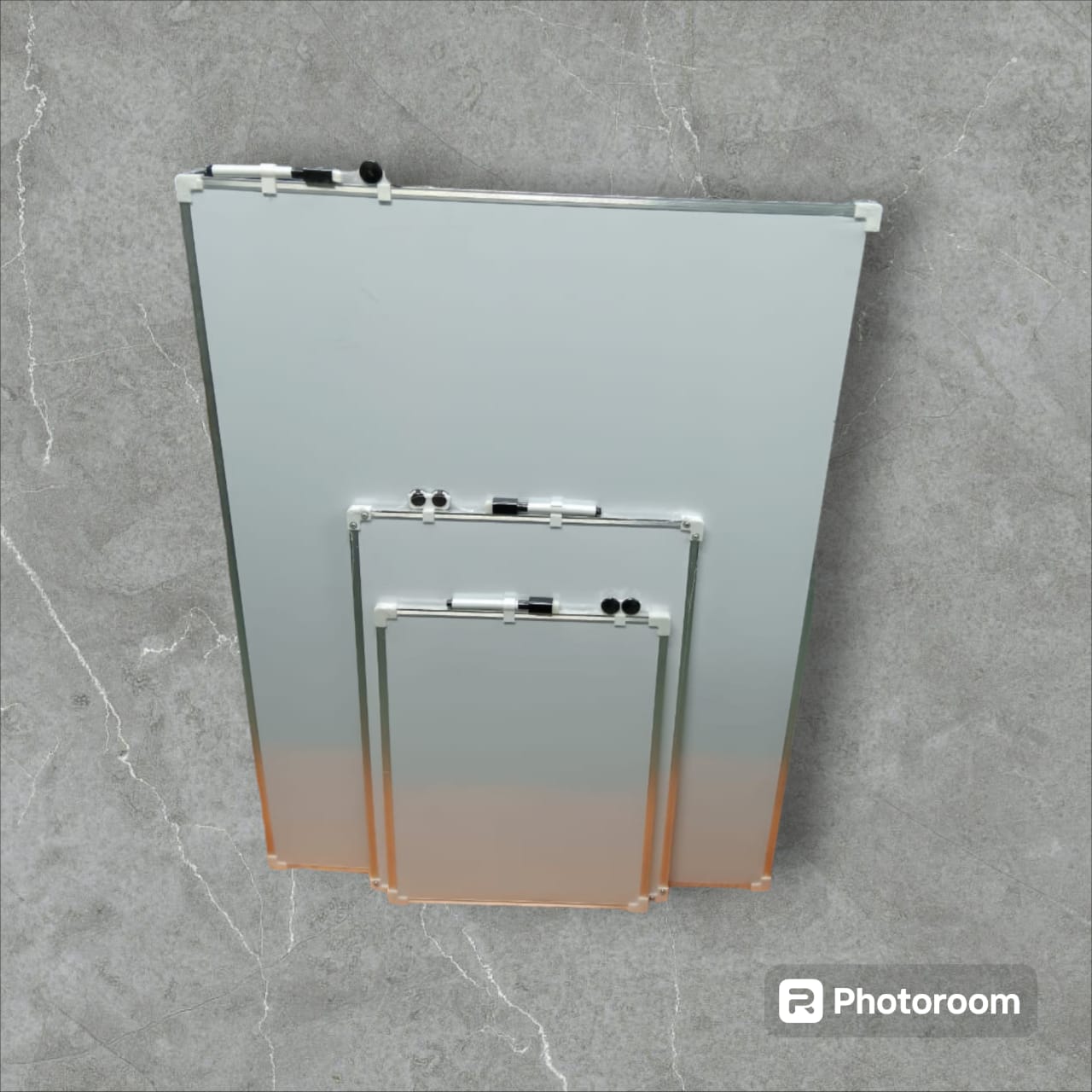 Double Sided  60x40cm Whiteboard, White  Board, Dry Erase Board,  Silver Aluminum Frame