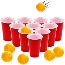 Beer Pong Set, 24 Red Cups and 24 Ping Pong Balls. . Perfect for indoor game nights, holiday parties, birthday parties and more!