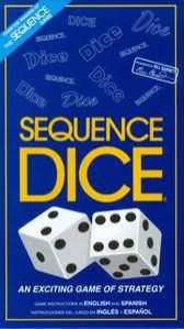 SEQUENCE DICE, Travel Classics: Sequence   2 six sided dice, and 60 marking chips.
