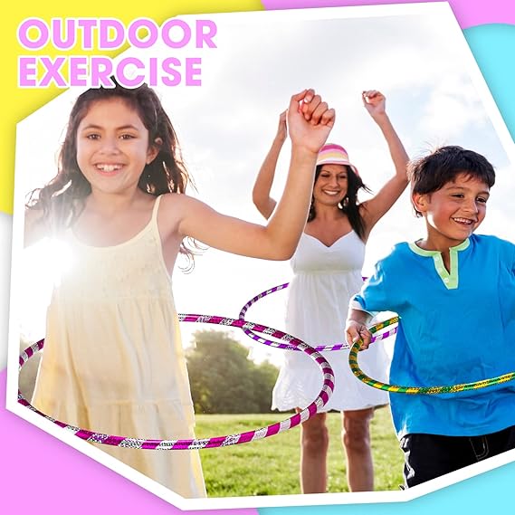 75cm Weighted Exercise Hoop for Kids Adults Fitness Hula Circles Plastic Exercise Hula Rings for Sports, Pilates, Exercise, Playing, Weight Loss Accessories