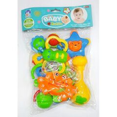 Baby hand Shakers rattles and teether set