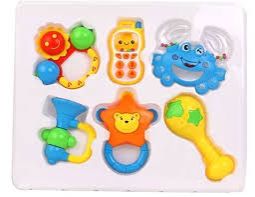 Baby hand Shakers rattles and teether set