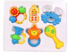 Baby hand Shakers rattles and teether set