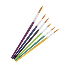 6 Pieces Fine Detailed Painting Brushes Round Pointed Tip Acrylic Watercolor Oil Ink Paint Brush Set