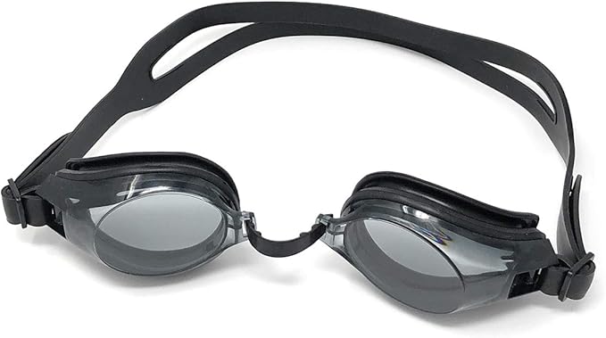 Swimming Goggles Anti-Fog Anti-Loss, Pool and Sea for Adults and Children, Adjustable Nose Bridge and Elastic Band
