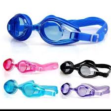 Swimming Goggles Anti-Fog Anti-Loss, Pool and Sea for Adults and Children, Adjustable Nose Bridge and Elastic Band