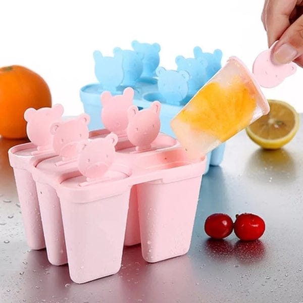 Popsicle Molds, Non-BPA Silicone Ice Pop Maker, with 6 Sticks Reusable easier to pull out and clean