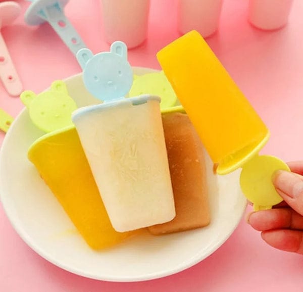 Popsicle Molds, Non-BPA Silicone Ice Pop Maker, with 6 Sticks Reusable easier to pull out and clean