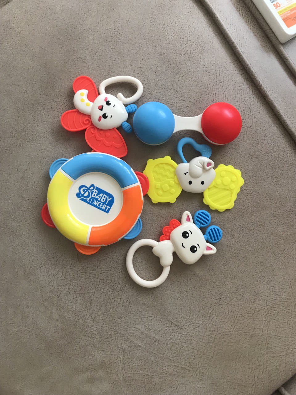 5pcs Baby Rattles Teething Toys, Grab Spin Shaker Musical Set, Early Educational Newborn Gifts for 0-12 Months Boys Girls