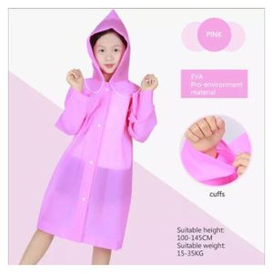Raincoat For Kids -Waterproof Reusable Poncho For Boys And Girls.Made from high quality EVA material, durable, environmentally and comfortable; Non-toxic environmentally friendly materials to protect