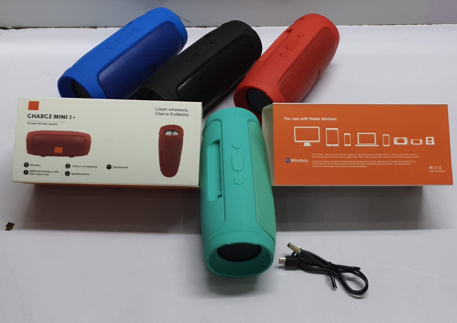 New arrival 🫑🪷🍇Bluetooth Speaker Charge Mini 3 Wireless Mobile, Powerful. ✅ 4 built-in speakers ✅ Ergonomic design ✅ Built-in memory reader ✅ Built-in USB port has a flash drive ✅ Strong case ✅ Blu