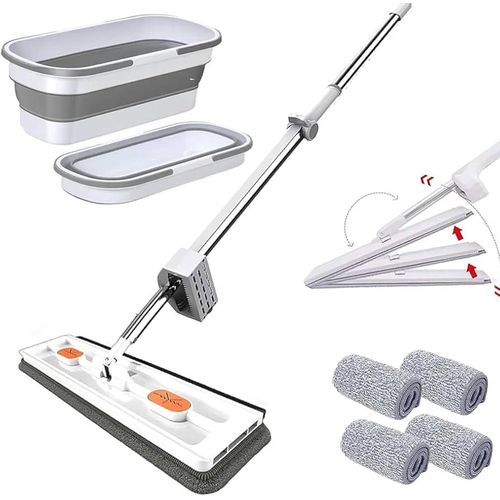 New arrival 🫑🪷🍇Self Wringing Hand Wash Free Flat Mop With Foldable Bucket.Hands-Free Self Cleaning Mop.
Swivel Mop Head.
Universial.
Strength and value.
Easy washing and cleaning.
Thick material th