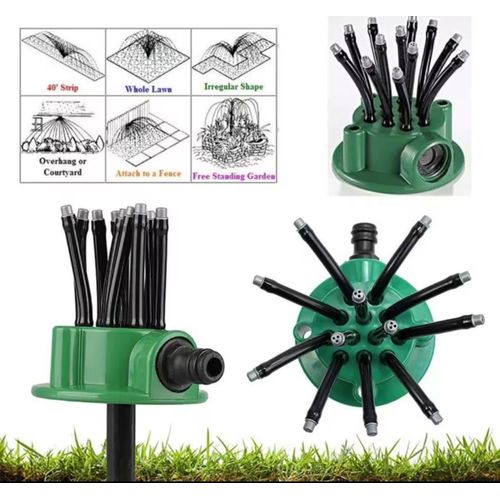 360 Degree Garden Sprinkler Flexible Auto Lawn Irrigation Water Sprinkler Spray Nozzle Garden Plant Watering System New.can be used to water your garden, outdoor lawn, field, vegetable garden, farm, e
