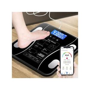 Bluetooth Rechargeable Weighing Scale Free App Multi User Bathroom Smart Body Fat BMI Digital Electronic Scale.Constructed with a high tempered clear glass scale platform and high-quality chrome finis