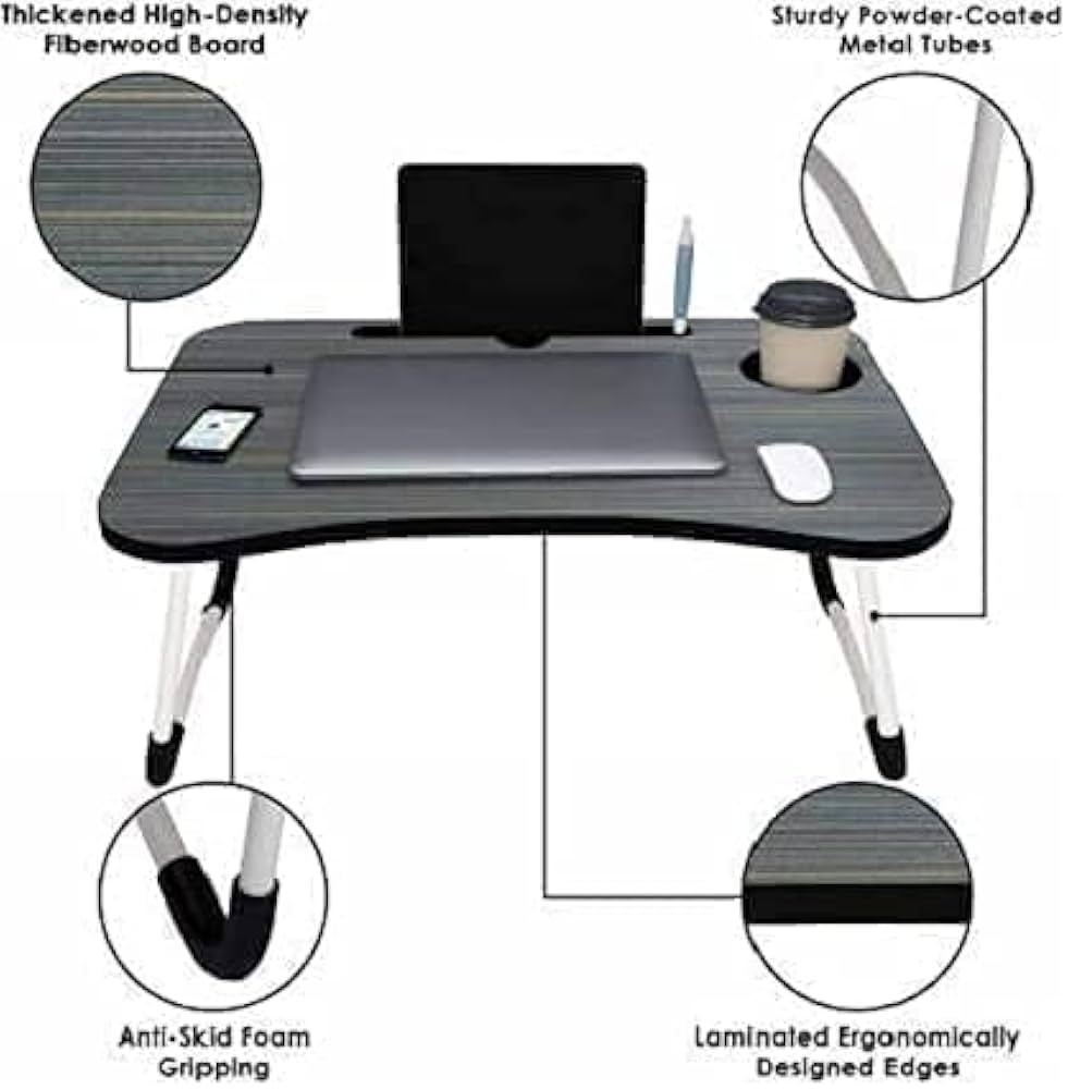 Foldable Portable Computer Laptop Stand Desk Work Study Table Bed Serving Breakfast Table.Laptop Tray&Portable cushioned lap desk
- Widely used for 
homework/
studying/reading/writing/meal times/trave