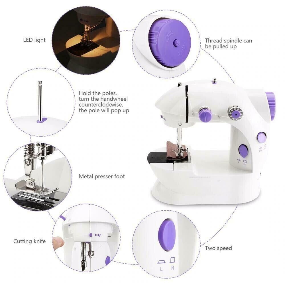 ✅️✔️PERFECT CHOICE ✨️💦Portable Mini Handheld Household Multi Function Electric Sewing Machine with Accessories for professional and DIY.Nice sight and more convenient in thread cutting.
Mini size, li