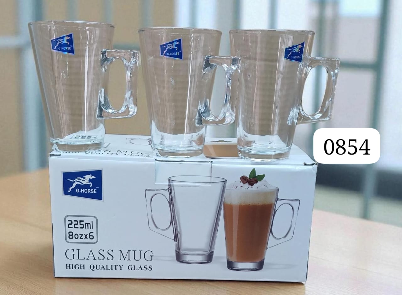 Shine Max Glass Coffee Mugs, Set of 6pcs, 225ml.Ideal for drinking tea, coffee, green tea
Color: Transparent, Material: Glass
Beautiful Accessory for Tea, Coffee, Espresso, Iced Teas, Matcha. Perfect