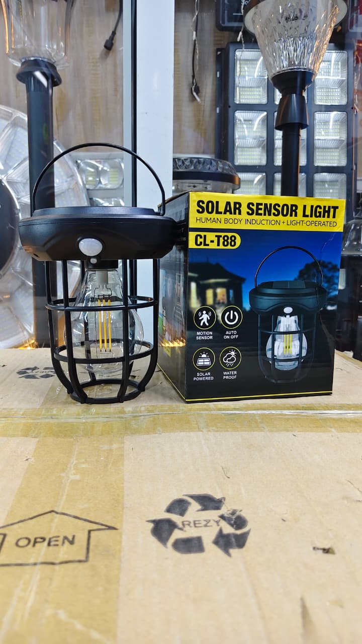 Powerful blackout lighting🎇CL-T88 Big Solar Sensor Light 🔥
* Solar Powered 
* Auto On-Off.
* Waterproof.
* Motion Sensor.   Automatic lighting that is always dimmed and high when approaching or pass