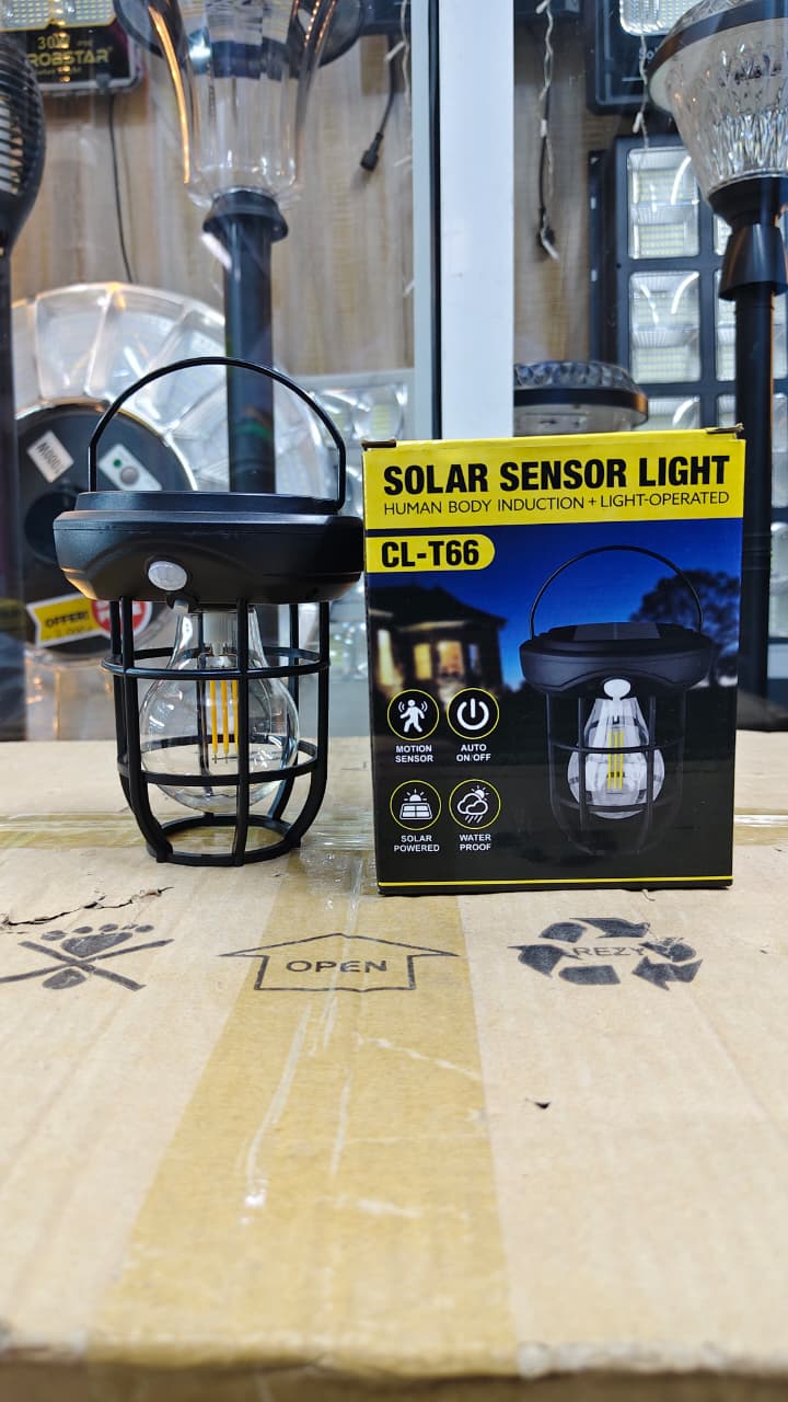 CL-T66 Solar Sensor Light* Solar Powered.
* Motion Sensor.
* Auto On-Off.
* Waterproof.Automatic lighting that is always dimmed and high when approaching or passing by a searchlight
  There is a hange