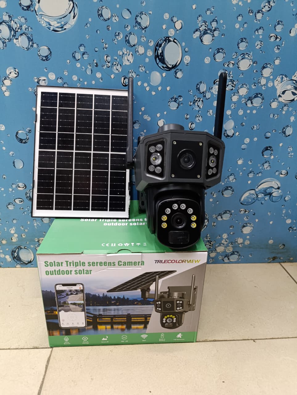 Dual Lens Solar Triple Screens 4G PTZ 360 CCTV Camera* Solar Powered
* 4G supports Safaricom,Airtel Simcards
* Motion Tracking 
* Two way Audio
* Night Vision
* V380 Pro App