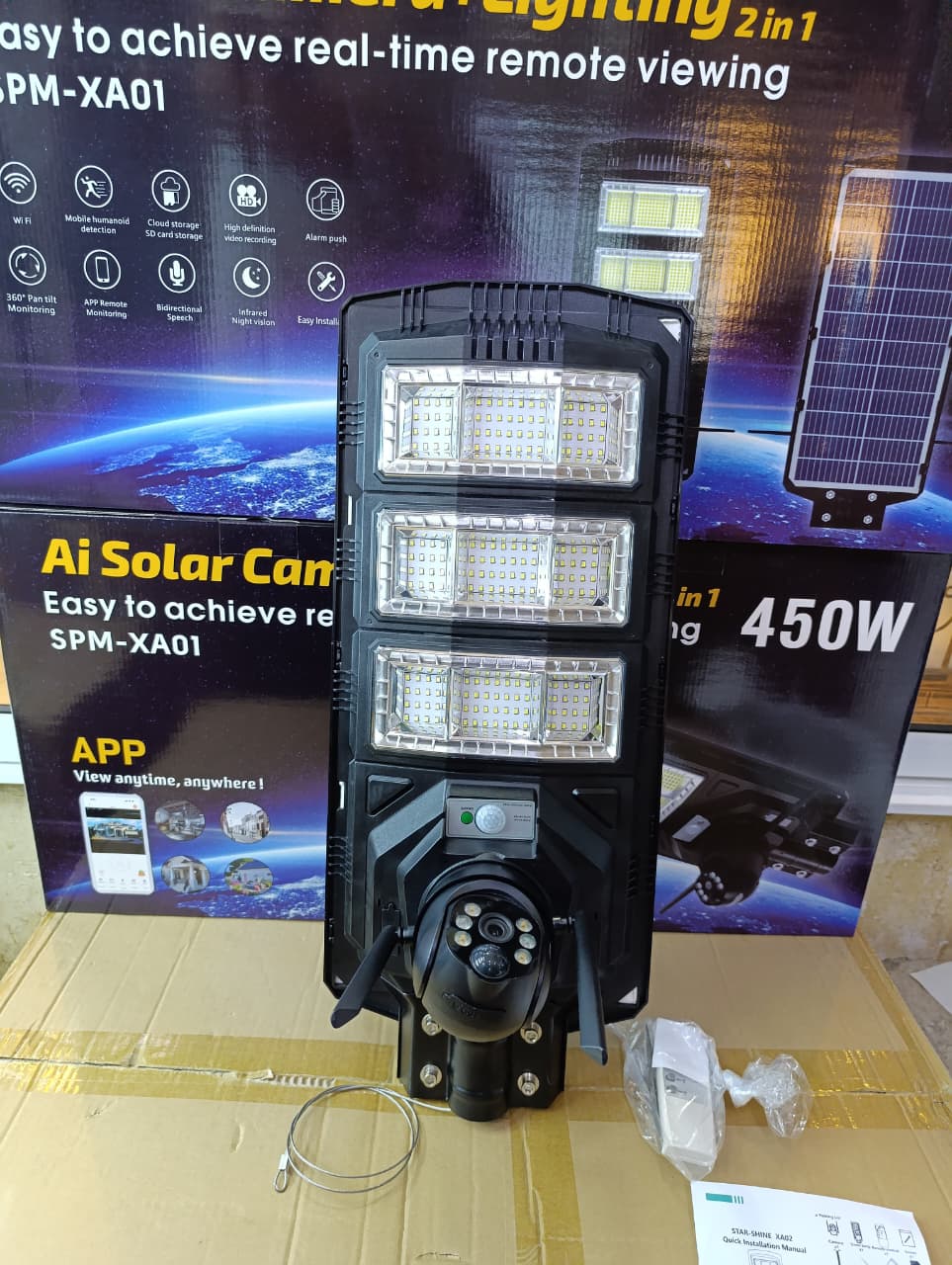 100% powered by solar🦋Solar Light 4G Solar powered AI CCTV Camera on 450W LED Solar Street Lamp😶‍🌫️All in one solar street light plus surveillance system with inbuilt CCTV and LED, Built-in lithium
