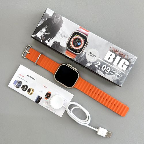 😶‍🌫️Ultra T800 Smart Watch 1.99" Display – Bluetooth Calling, 123 Sports Modes, SpO2, Heart Rate, Sleep Monitor, Waterproof – Compatible with Android & iOS (Orange)📍Enjoy the convenience of Bluetoo