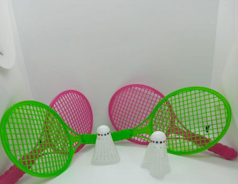 2PAIRS👌🥳🥳Badminton Tennis Set Racket Parent-child Sport Educational Toys Baby Sport Kid Baby Outdoor Sport Random For Kids Toys Random