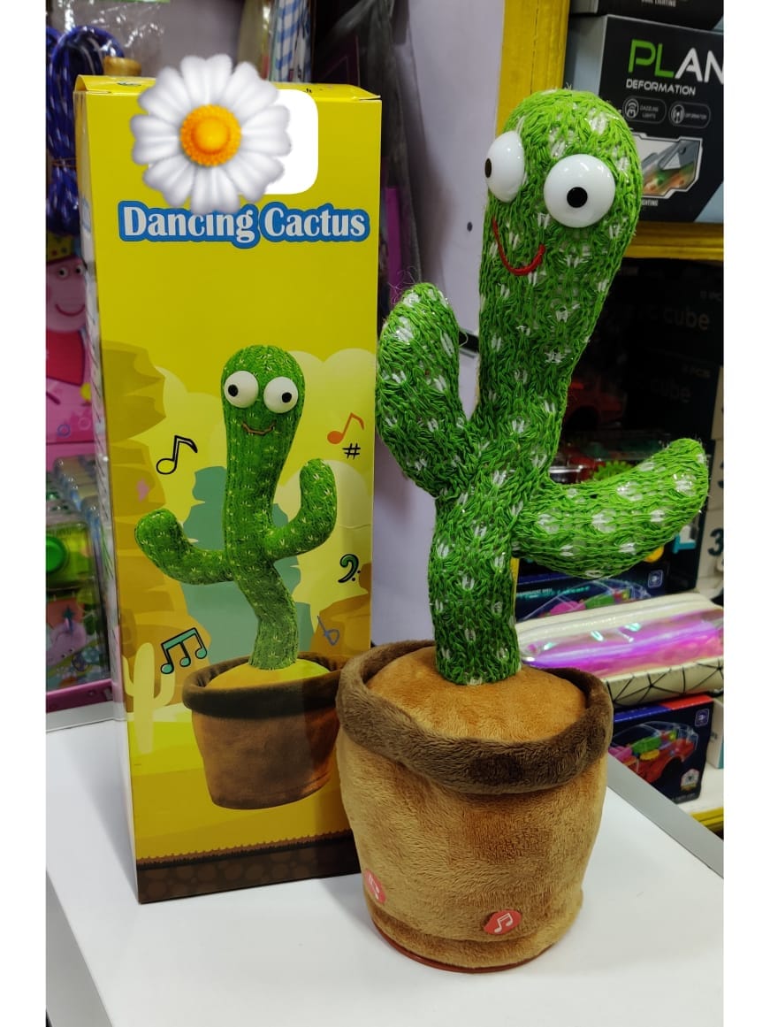 Lovely Talking Toy Dancing Cactus Doll Speak Talk Sound 😅🤣BIG FUN😁 😂 Dancing Cactus Baby Learn To Speak Singing And Dancing Talking Repeats What You Say Boy Toys, Mimicking Toy with LED English Si