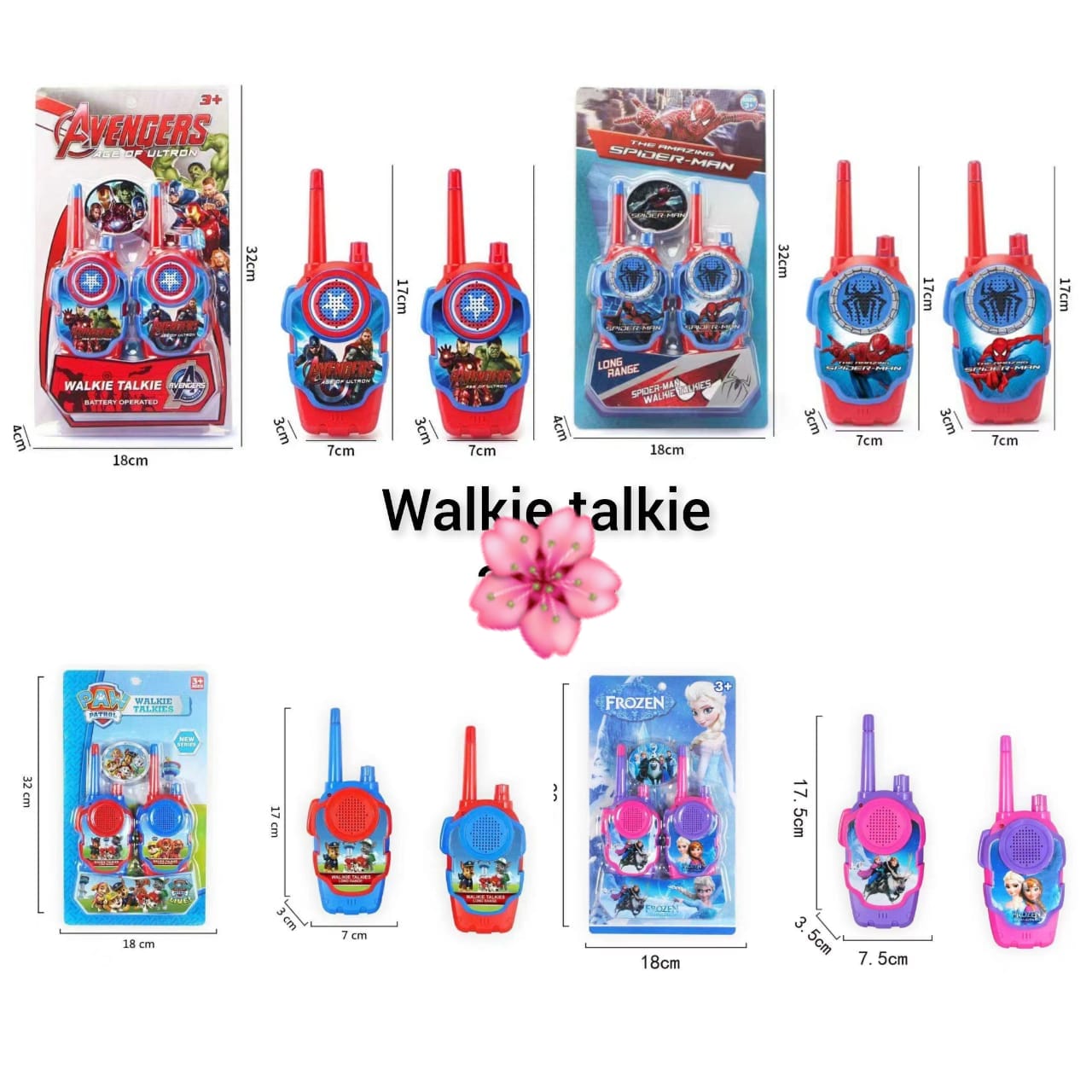 ☺️Kids cartoon themed walkie talkie toy ✨Let your kid own an outdoor walkie talkie toy of his or her favorite cartoon superhero 😉Funny two way radio toy for kids children outdoor play

This kids walk