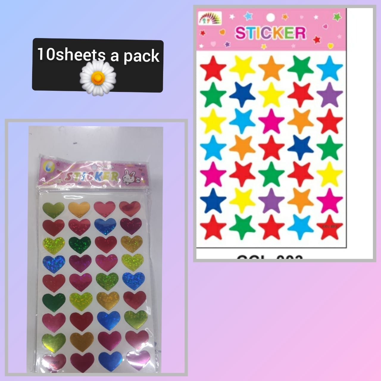 😊😀STICKERS 10 SHEETS PER PACKHIGH QUALITY.
GIVES A GREAT UNIQUE LOOK TO YOUR WALLS
CAN BE APPLIED TO SMOOTH SURFACES,SUCH AS WALLS DOORS AND CLOSETS
ADHESIVE
BEAUTIFUL