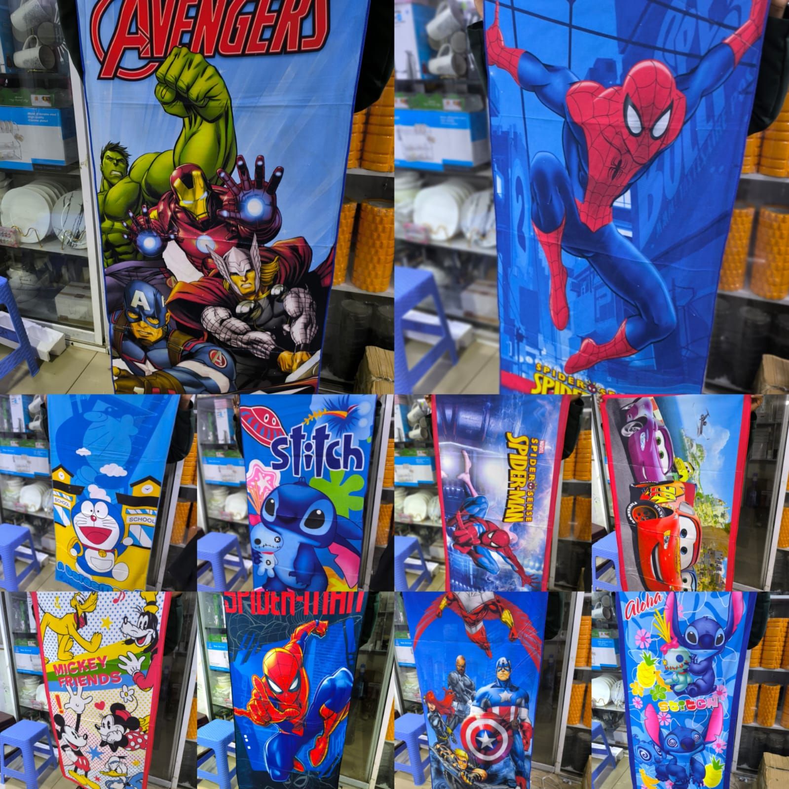 Kids themed cartoon towel, Super Soft & Absorbent 100% Cotton Towel, Measures 28 x 58