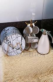 13-Piece Premium Dinner Set – Elegant Ceramic Plates, Cups & Flask | Perfect for Home Dining, Gifting & Everyday Use