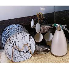 13-Piece Premium Dinner Set – Elegant Ceramic Plates, Cups & Flask | Perfect for Home Dining, Gifting & Everyday Use