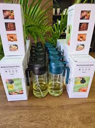 Multifunctional Spray Oil Jar 300ml Refillable Cooking Sprayer Bottle for Olive Oil, Vinegar, and Soy Sauce – Kitchen Baking, Grilling, Air Fryer, Salad Dressing Dispenser